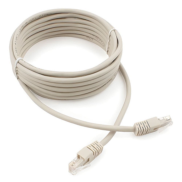 Патч-корд Cablexpert PP6U-5M UTP кат.6 литой многожильный 5 м серый