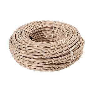 Ретро провод TDM Electric Эко SQ2801-0114 3*2.5 витой бежевый 50 м
