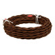 Ретро провод TDM Electric Эко SQ2801-0222 2*2.5 витой коричневый 20 м