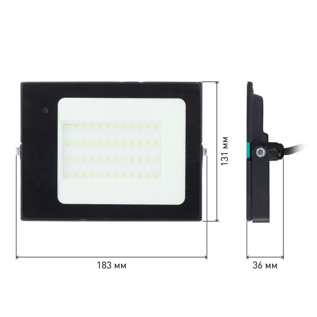 Прожектор Эра Стандарт LPR-041-1-65K-050 Б0043576 50Вт датчик движения нерегулируемый