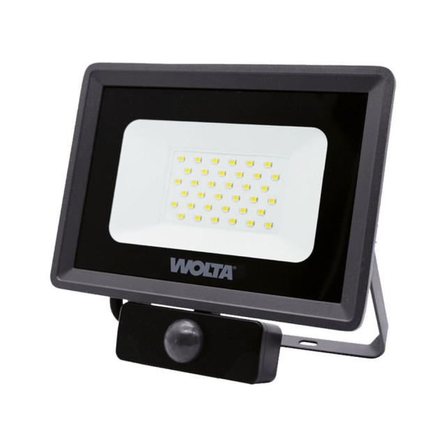 Прожектор Wolta WFL-30W/06S Led 30Вт 5700K 2700лм IP65 с датчиком серый