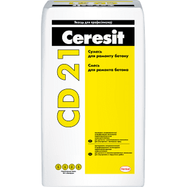 Смесь для ремонта бетона Ceresit CD 21 25 кг