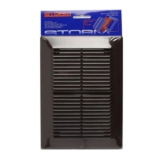 Вентрешетка Storm BR-1825 182*252 мм разборная коричневая
