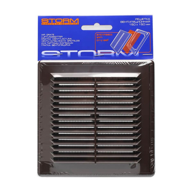 Вентрешетка Storm BR-1515 150*150 разборная коричневая