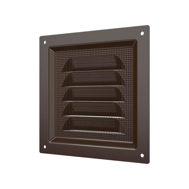 Вентрешетка Era 1212МЭ кор 125*125 мм металлическая коричневая