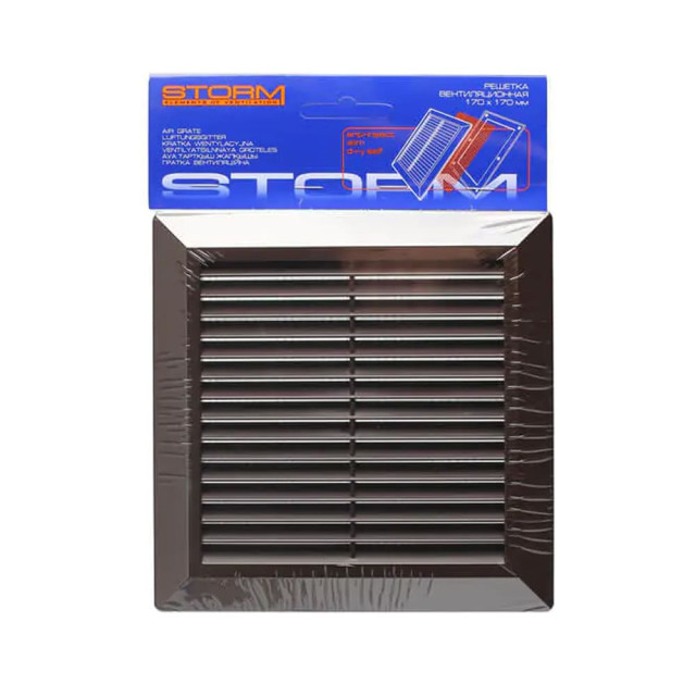 Вентрешетка Storm RS-1717-BR 170*170 мм коричневая