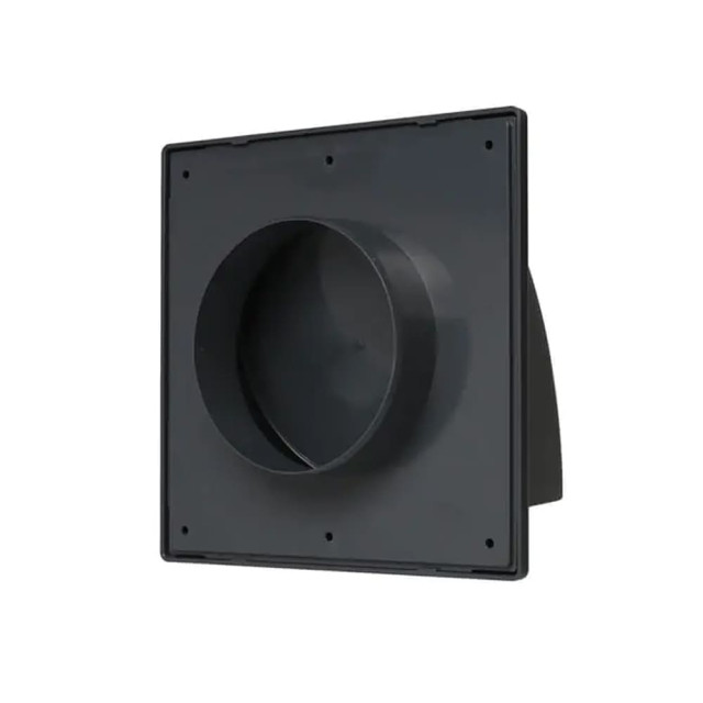 Вентрешетка Storm KF-1717-F100GR 170*170 мм фасадная с обратным клапаном и фланцем 100 мм серая