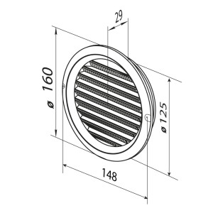 Решетка вентиляционная Zernberg Round 125