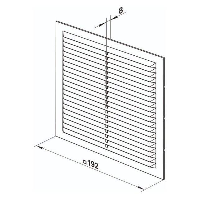 Решетка вентиляционная Zernberg Seria2 1919 192*192 мм