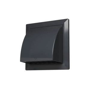 Вентрешетка Storm KF-1717-F100GR 170*170 мм фасадная с обратным клапаном и фланцем 100 мм серая