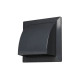 Вентрешетка Storm KF-1717-F100GR 170*170 мм фасадная с обратным клапаном и фланцем 100 мм серая