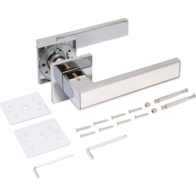 Ручка дверная Аллюр Лана CP/W 86211 13793 хром/белый