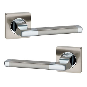 Ручка дверная Lockit Салерно AL E7 SN/PC