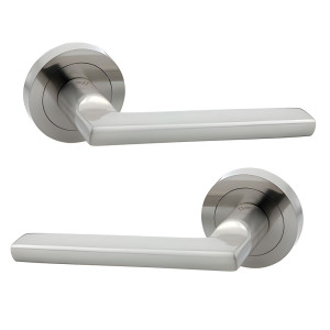 Ручка дверная Lockit Сплит R01 SN на круглой розетке