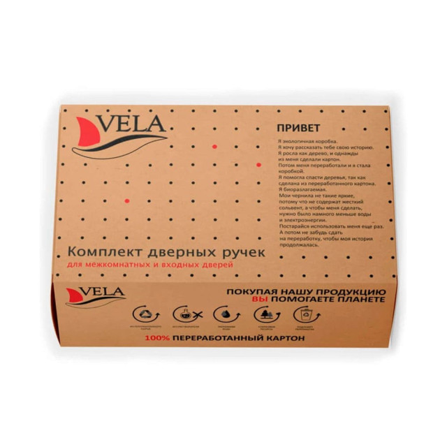 Ручки дверные Vela Вита SN/CP 00006799 матовый никель/хром