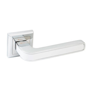 Ручки дверные Vela Нова CP/White 00005867 хром/белый