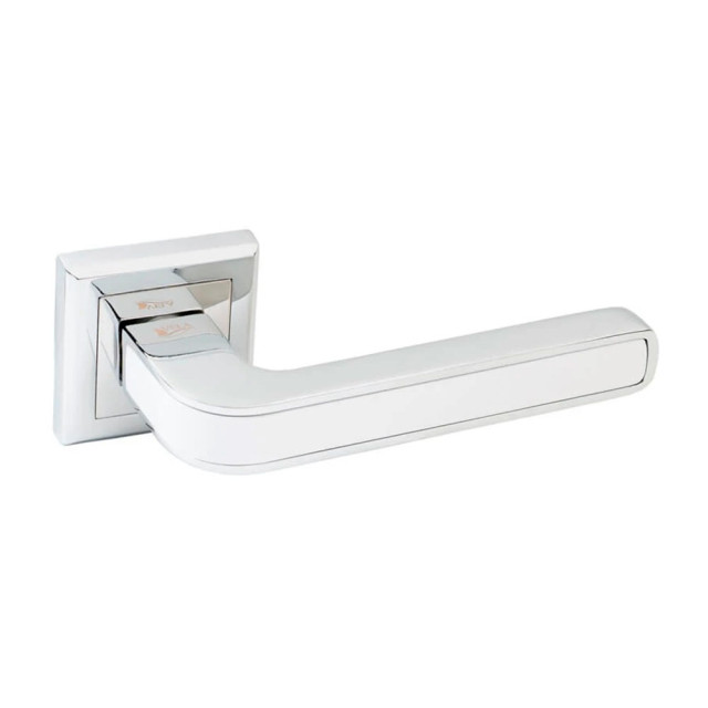 Ручки дверные Vela Нова CP/White 00005867 хром/белый