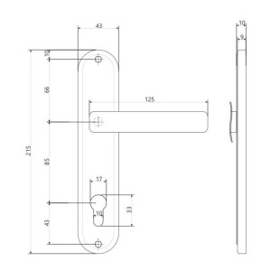 Ручки на планке Vela V0123-РР-АС 00006169 медный антик