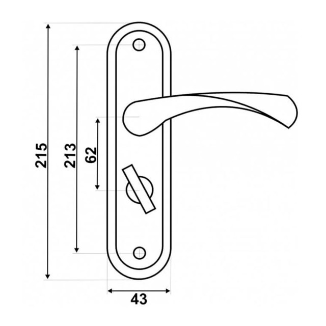 Ручки на планке Vela 62.23 WC SN/CP-L 00070395 сатин/хром