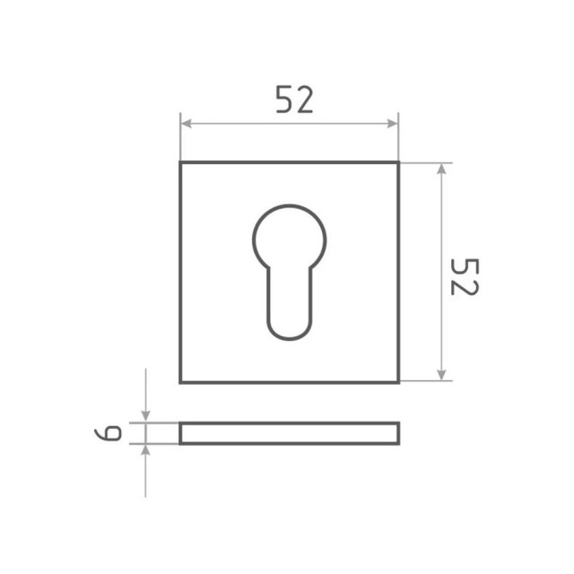 Накладка под цилиндр Vela Techno ET-Q-BL черный
