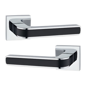 Ручка дверная Lockit Рико КВ A1549Е PC/Black
