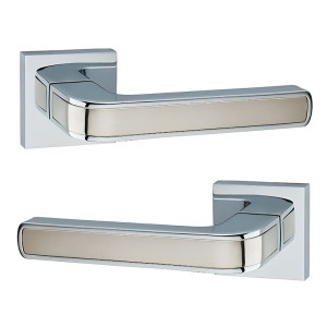 Ручка дверная Lockit Рико КВ A1549Е SN/PC