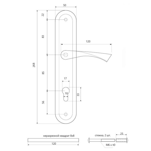 Ручки на планке Avers HP-85.0423-АС 00027591