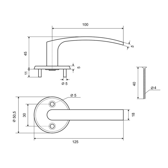 Ручка Фабрика Замков 016 CР