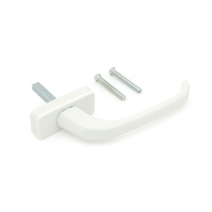 Ручка оконная Palladium WH PS WW металлическая с винтами белая