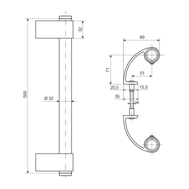 Ручки-скобы Apecs HC-1001-32/250-400-W 00035556