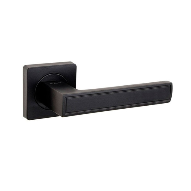 Ручки дверные S-Locked В-169 BL/BL круг черный матовый