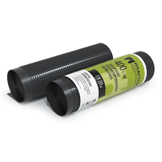 Мембрана профилированная Plastguard тип 400 1*20 м