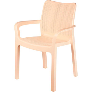 Стул InGreen Rattan пластиковый 506*580*833 мм сливочный