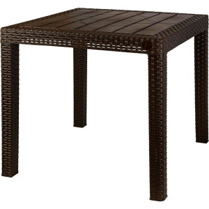 Стол InGreen Rattan пластиковый малый 789*789*701 мм горький шоколад