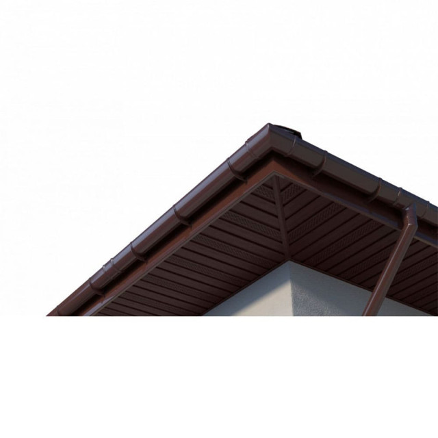 Софит ТехноНиколь Оптима частично перфорированный каштан