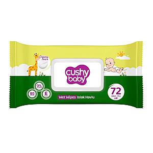 Салфетки влажные Cushy Baby детские 72 шт