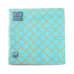 Салфетки декоративные Bouquet Home Collection Classic Золотое плетение Тиффани 25022 33*33 см 3 слоя 20 шт