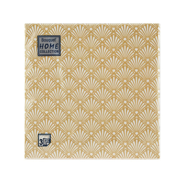 Салфетки декоративные Bouquet Home Collection Classic Золотой веер 25149 33*33 см 3 слоя 20 шт