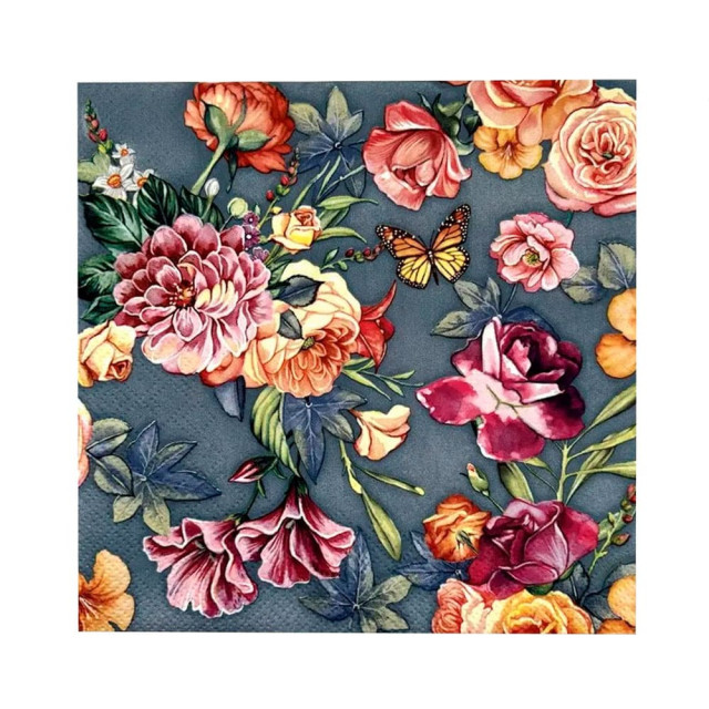 Салфетки декоративные Bouquet Home Collection Classic Красивые цветы 25333 33*33 см 3 слоя 20 шт