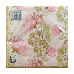 Салфетки декоративные Bouquet Home Collection Classic Летняя фантазия 25065 33*33 см 3 слоя 20 шт