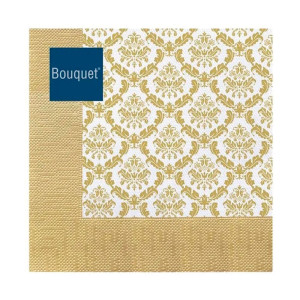 Салфетки декоративные Bouquet Гобелен в золотой рамке 25240 33*33 см 3 слоя 20 шт