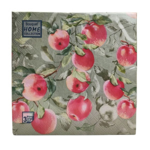 Салфетки декоративные Bouquet Home Collection Classic Райские яблочки 37914 33*33 см 3 слоя 20 шт