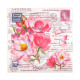 Салфетки декоративные Bouquet Home Collection Открытка с магнолиями 37925 33*33 см 3 слоя 20 шт