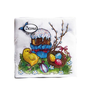 Салфетки декоративные Desna Design Пасха 57419 24*24 см 1 слой 40 шт