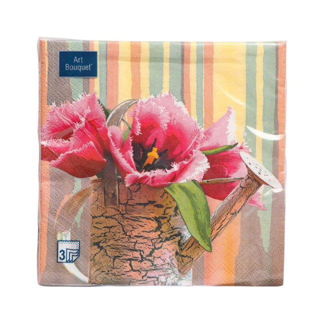 Салфетки декоративные Art Bouguet Натюрморт с тюльпанами 37455 33*33 см 3 слоя 20 шт