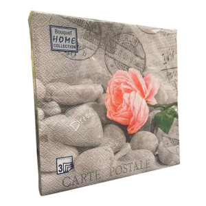Салфетки декоративные Bouquet Home Collection Открытка с любовью 37928 33*33 см 3 слоя 20 шт