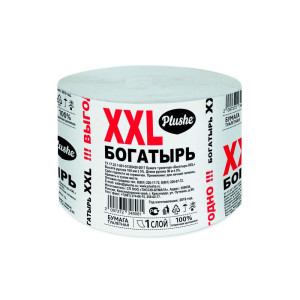 Бумага туалетная Богатырь XXL серая без втулки 1 слой 80 м