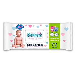 Салфетки влажные Paddlers Soft and Cream для детей 72 шт