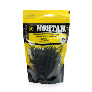 Саморез по гипсокартону 4.2*70 мм Монтаж MD001033 дереву фосфат редкий шаг 150 шт