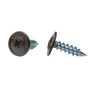 Саморез с прессшайбой 4.2*16 мм ЕКТ BW000236 острый RAL 8017 коричневый 600 шт